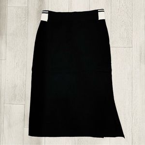 Diadora Black Pencil Skirt with White Accents